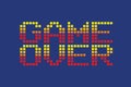 Vector pixel art style game over message