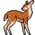 Vector pixel art wild female deer