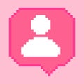 8 bit subscriber follower bubble icon