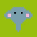 Vector pixel elephant 3