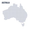 Vector pixel map of Australia isolated on white background Royalty Free Stock Photo