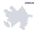 Vector pixel map of Azerbaijan isolated on white background