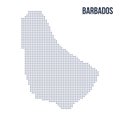 Vector pixel map of Barbados isolated on white background