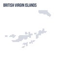 Vector pixel map of British Virgin Islands isolated on white background