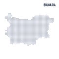 Vector pixel map of Bulgaria isolated on white background