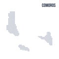 Vector pixel map of Comoros isolated on white background