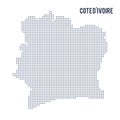 Vector pixel map of Cote D'ivoire isolated on white background