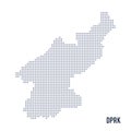 Vector pixel map of DPRK isolated on white background