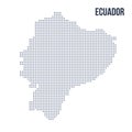 Vector pixel map of Ecuador isolated on white background