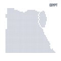 Vector pixel map of Egypt isolated on white background Royalty Free Stock Photo