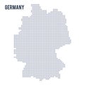 Vector pixel map of Germany isolated on white background