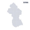 Vector pixel map of Guyana isolated on white background