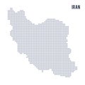 Vector pixel map of Iran isolated on white background