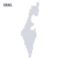 Vector pixel map of Israel isolated on white background