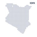 Vector pixel map of Kenya isolated on white background