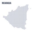 Vector pixel map of Nicaragua isolated on white background