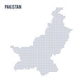 Vector pixel map of Pakistan isolated on white background Royalty Free Stock Photo