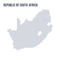 Vector pixel map of Republic of South Africa isolated on white background