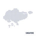 Vector pixel map of Singapore isolated on white background