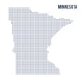 Vector pixel map State of Minnesota isolated on white background Royalty Free Stock Photo