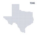 Vector pixel map State of Texas isolated on white background