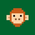 Vector pixel monkey 2