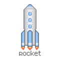 Vector pixel rocket