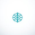 Vector pixel snowflake icon