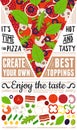 Vector pizza menu illustration