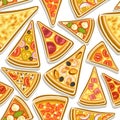 Vector Pizza Seamless Pattern Royalty Free Stock Photo