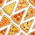 Vector Pizza Seamless Pattern Royalty Free Stock Photo