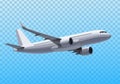 Vector Plane. Plane Concept. Realistic Plane on the Transparent Background. Plane Model. Vector Design.