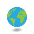 Vector planet Earth icon. Flat planet Earth icon. Flat design vector illustration for web banner, web and mobile, infographics. Ve