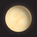 Vector Planet Mercury located in solar system in milky way galaxy at endless universe planet surface map detail.