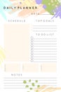 Vector daily planner template