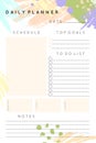 Vector daily planner template Royalty Free Stock Photo