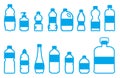 Vector plastic bottles for recycling set 2 Royalty Free Stock Photo