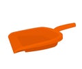 Orange plastic dustpan icon