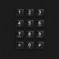 Vector Plastic Keypad. Phone keypad buttons template Royalty Free Stock Photo