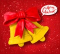 Vector plasticine figure of Christmas bells