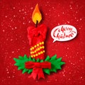 Vector plasticine figure of Christmas candle