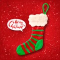 Vector plasticine figure of Christmas sock