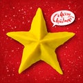 Vector plasticine figure of Christmas star