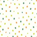 Vector Playful and Colorful Papaya Seeds Confetti seamless pattern background. Perfect for fabric, scrapbooking and