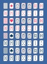 Vector Playing Cards colored icons set. Full deck Royalty Free Stock Photo