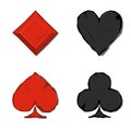 set of vector playing cards icons