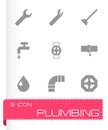 Vector plumbing icons set Royalty Free Stock Photo