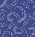 Vector plumelets seamless pattern Royalty Free Stock Photo