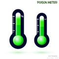 Vector poison meter icon template, poison