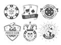 Vector poker club logos.